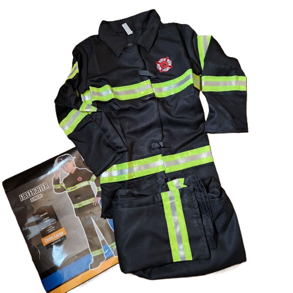 Youth Large Firefighter Costume – Jacket & Pants – Halloween